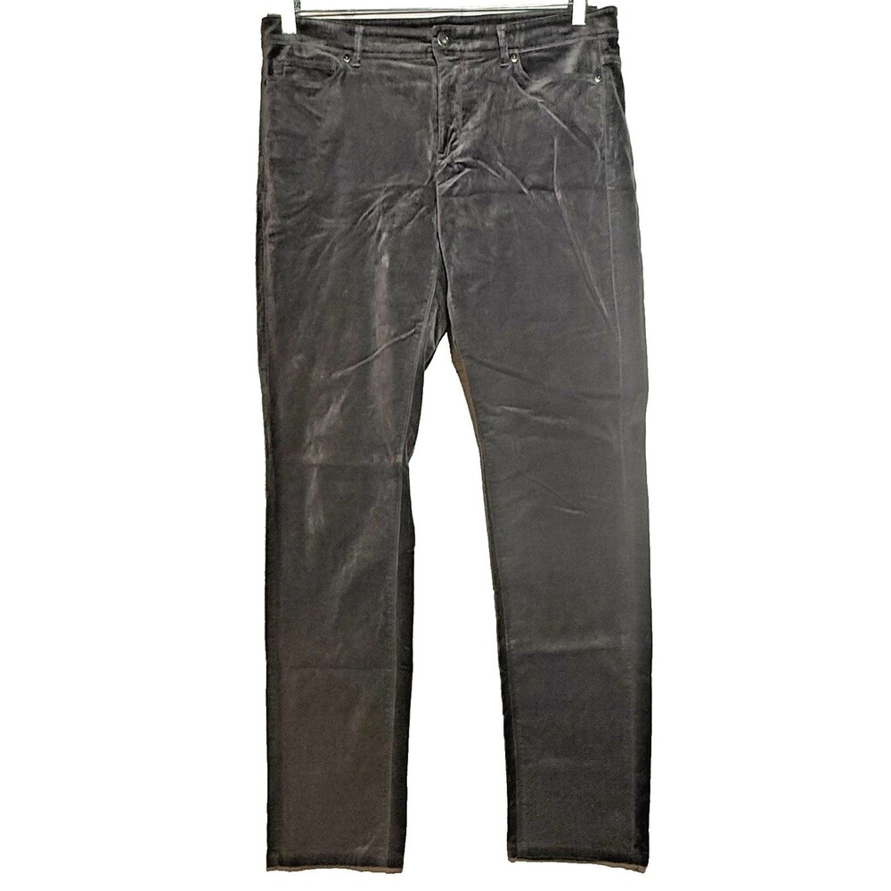 J. Jill Velour Corduroy Dark Gray Straight Pants Soft Women’s Size 10 Tall